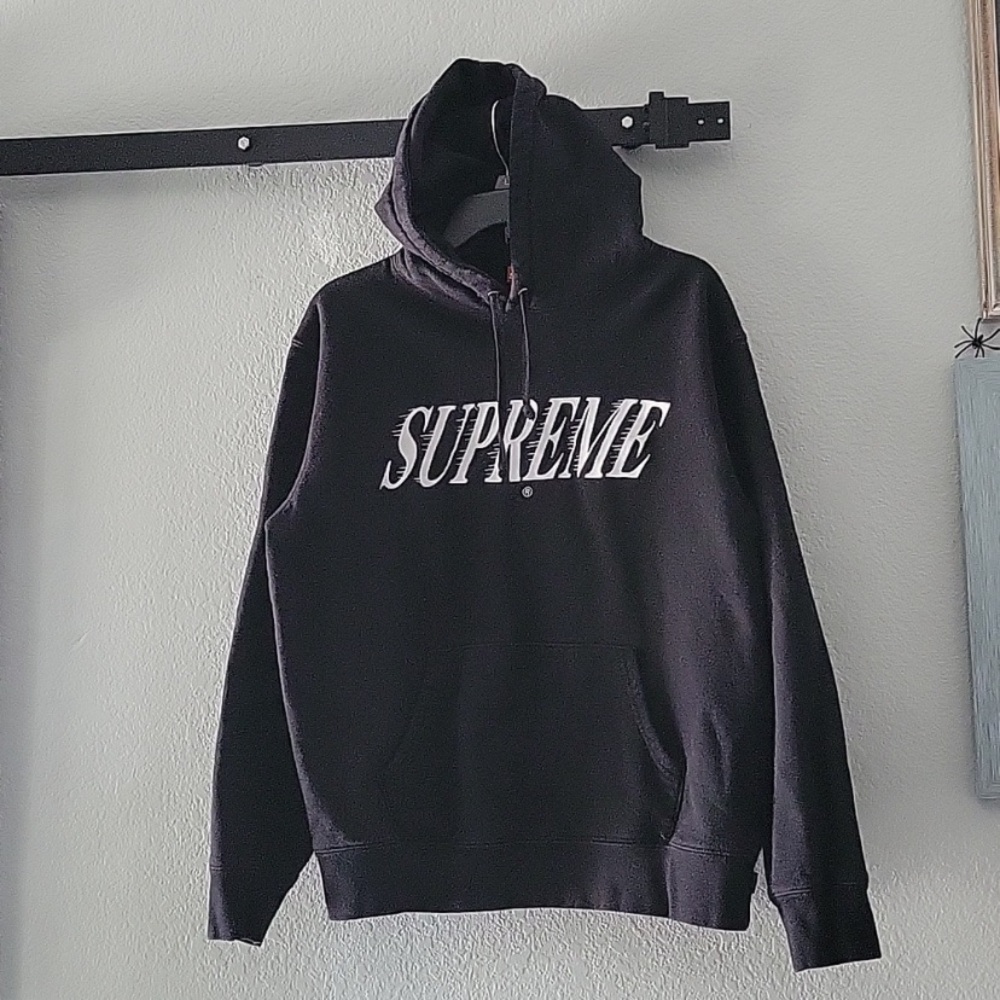 Supreme Black Hoodie with Bold Logo
